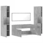 Badezimmermöbel-Set 4-teilig aus grauem Beton-Sperrholz von , Badezimmermöbel - Ref: Foro24-3308539, Preis: 221,72 €, Rabatt: %