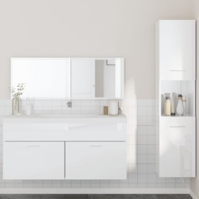 Badezimmermöbel-Set, 3-teilig, aus weißem glänzendem Sperrholz. von , Badezimmermöbel - Ref: Foro24-3308530, Preis: 145,10 €,...