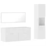 Badezimmermöbel-Set, 3-teilig, aus weißem glänzendem Sperrholz. von , Badezimmermöbel - Ref: Foro24-3308530, Preis: 140,60 €,...