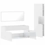 Badezimmermöbel-Set, 3-teilig, aus weißem glänzendem Sperrholz. von , Badezimmermöbel - Ref: Foro24-3308530, Preis: 140,60 €,...