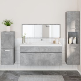 Juego muebles de baño 4 pzas madera contrachapada gris hormigón by , Bathroom furniture - Ref: Foro24-3308524, Price: 180,68 ...