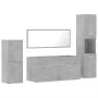 Badezimmermöbel-Set 4-teilig aus grauem Beton-Sperrholz von , Badezimmermöbel - Ref: Foro24-3308524, Preis: 178,14 €, Rabatt: %