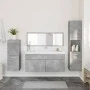 Badezimmermöbel-Set 4-teilig aus grauem Beton-Sperrholz von , Badezimmermöbel - Ref: Foro24-3308524, Preis: 178,14 €, Rabatt: %