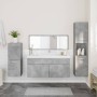 Badezimmermöbel-Set 4-teilig aus grauem Beton-Sperrholz von , Badezimmermöbel - Ref: Foro24-3308524, Preis: 180,68 €, Rabatt: %