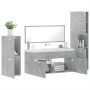 Badezimmermöbel-Set 4-teilig aus grauem Beton-Sperrholz von , Badezimmermöbel - Ref: Foro24-3308524, Preis: 180,68 €, Rabatt: %