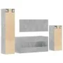 Badezimmermöbel-Set 4-teilig aus grauem Beton-Sperrholz von , Badezimmermöbel - Ref: Foro24-3308524, Preis: 178,14 €, Rabatt: %