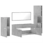 Badezimmermöbel-Set 4-teilig aus grauem Beton-Sperrholz von , Badezimmermöbel - Ref: Foro24-3308524, Preis: 178,14 €, Rabatt: %