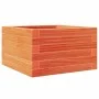 Massive Holzblumenkasten aus braun gewachster Kiefer 40x40x23 cm. von , Töpfe und Pflanzgefäße - Ref: Foro24-847180, Preis: 5...
