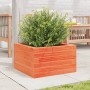 Jardinera de madera maciza de pino marrón cera 40x40x23 cm by , Pots and planters - Ref: Foro24-847180, Price: 54,63 €, Disco...