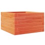 Jardinera de madera maciza de pino marrón cera 40x40x23 cm by , Pots and planters - Ref: Foro24-847180, Price: 54,63 €, Disco...