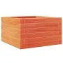 Massive Holzblumenkasten aus braun gewachster Kiefer 40x40x23 cm. von , Töpfe und Pflanzgefäße - Ref: Foro24-847180, Preis: 5...