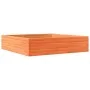 Jardinera de madera maciza de pino marrón cera 100x100x23 cm by , Pots and planters - Ref: Foro24-847210, Price: 85,05 €, Dis...