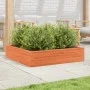 Jardinera de madera maciza de pino marrón cera 100x100x23 cm by , Pots and planters - Ref: Foro24-847210, Price: 85,05 €, Dis...