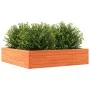 Jardinera de madera maciza de pino marrón cera 100x100x23 cm by , Pots and planters - Ref: Foro24-847210, Price: 85,05 €, Dis...