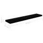 Floating wall shelves 4 pcs glossy black MDF 120x23.5x3.8 cm by vidaXL, Shelves and shelves - Ref: Foro24-323780, Price: 91,7...