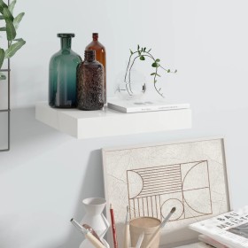 Floating wall shelf glossy white MDF 23x23.5x3.8 cm by vidaXL, Shelves and shelves - Ref: Foro24-323739, Price: 17,70 €, Disc...