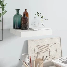 Floating wall shelf glossy white MDF 23x23.5x3.8 cm by vidaXL, Shelves and shelves - Ref: Foro24-323739, Price: 17,46 €, Disc...