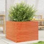 Jardinera de madera maciza de pino marrón cera 60x60x45,5 cm by , Pots and planters - Ref: Foro24-847250, Price: 99,81 €, Dis...