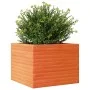 Jardinera de madera maciza de pino marrón cera 60x60x45,5 cm by , Pots and planters - Ref: Foro24-847250, Price: 99,81 €, Dis...