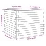 Jardinera de madera maciza de pino marrón cera 60x60x45,5 cm by , Pots and planters - Ref: Foro24-847250, Price: 99,81 €, Dis...