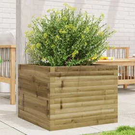 Jardinera de madera de pino impregnada 60x60x45,5 cm by , Pots and planters - Ref: Foro24-847252, Price: 99,41 €, Discount: %