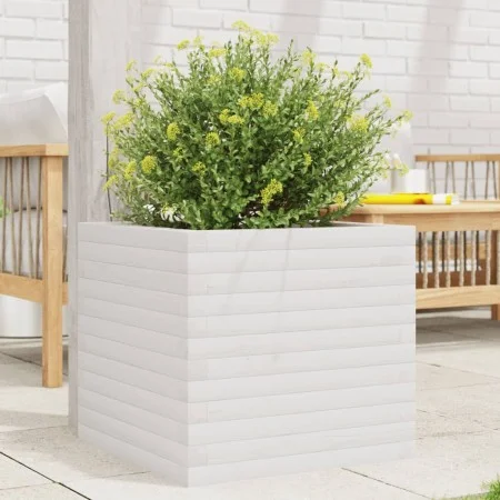Jardinera madera maciza de pino blanco 50x50x45,5 cm by , Pots and planters - Ref: Foro24-847244, Price: 84,81 €, Discount: %