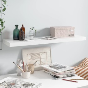 Floating wall shelf glossy white MDF 90x23.5x3.8 cm by vidaXL, Shelves and shelves - Ref: Foro24-323754, Price: 27,79 €, Disc...