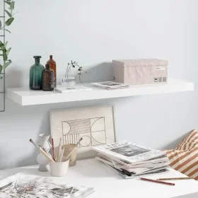 Floating wall shelf glossy white MDF 90x23.5x3.8 cm by vidaXL, Shelves and shelves - Ref: Foro24-323754, Price: 27,27 €, Disc...