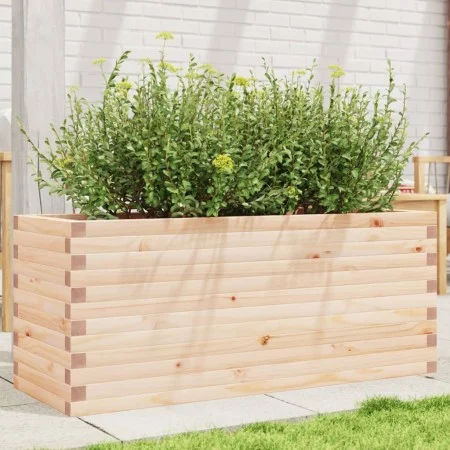 Jardinera de madera maciza de pino 110x40x45,5 cm by , Pots and planters - Ref: Foro24-847273, Price: 115,28 €, Discount: %