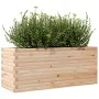 Jardinera de madera maciza de pino 110x40x45,5 cm by , Pots and planters - Ref: Foro24-847273, Price: 115,28 €, Discount: %