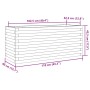 Massive Holzblumenkasten aus Kiefer 110x40x45,5 cm von , Töpfe und Pflanzgefäße - Ref: Foro24-847273, Preis: 116,33 €, Rabatt: %