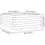 Jardinera de madera maciza de pino blanco 60x60x26,5 cm von , Töpfe und Pflanzgefäße - Ref: Foro24-847299, Preis: 74,37 €, Ra...