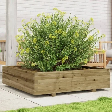 Jardinera de madera de pino impregnada 100x100x26,5 cm by , Pots and planters - Ref: Foro24-847322, Price: 115,52 €, Discount: %