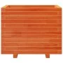 Jardinera madera maciza de pino marrón cera 60x60x49,5 cm de , Maceteros y jardineras - Ref: Foro24-847360, Precio: 113,29 €,...