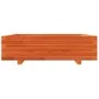 Jardinera de madera maciza de pino marrón cera 90x90x26,5 cm de , Maceteros y jardineras - Ref: Foro24-847315, Precio: 102,67...