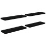 Floating wall shelves 4 units glossy black MDF 80x23.5x3.8 cm by vidaXL, Shelves and shelves - Ref: Foro24-323774, Price: 73,...