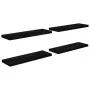 Floating wall shelves 4 units glossy black MDF 80x23.5x3.8 cm by vidaXL, Shelves and shelves - Ref: Foro24-323774, Price: 72,...