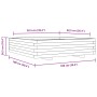 Jardinera de madera maciza de pino marrón cera 100x100x26,5 cm von , Töpfe und Pflanzgefäße - Ref: Foro24-847320, Preis: 129,...