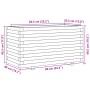 Jardinera madera maciza de pino blanco 90x40x49,5 cm von , Töpfe und Pflanzgefäße - Ref: Foro24-847374, Preis: 136,77 €, Raba...