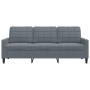 Sofá de 3 plazas terciopelo gris oscuro 180 cm