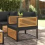 Sillón de jardín con cojines madera maciza de acacia de , Sofás modulares de exterior - Ref: Foro24-367641, Precio: 154,29 €,...