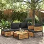 Sillón de jardín con cojines madera maciza de acacia de , Sofás modulares de exterior - Ref: Foro24-367641, Precio: 154,29 €,...