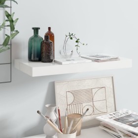 Estante flotante de pared blanco brillante MDF 50x23x3,8 cm by vidaXL, Shelves and shelves - Ref: Foro24-323745, Price: 21,49...
