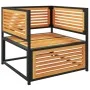 Gartensofa mit massiven Akazienholz-Kissen von , Modulare Sofas für den Außenbereich - Ref: Foro24-367648, Preis: 153,20 €, R...