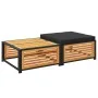 Gartentisch mit massivem Hocker aus Akazienholz. von , Modulare Sofas für den Außenbereich - Ref: Foro24-367643, Preis: 186,9...
