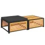 Gartentisch mit massivem Hocker aus Akazienholz. von , Modulare Sofas für den Außenbereich - Ref: Foro24-367643, Preis: 186,9...