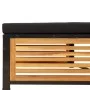 Gartentisch mit massivem Hocker aus Akazienholz. von , Modulare Sofas für den Außenbereich - Ref: Foro24-367643, Preis: 186,9...