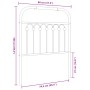 Schwarzes Metallkopfteil 75 cm von , Kopf- und Fußteile - Ref: Foro24-376626, Preis: 39,64 €, Rabatt: %