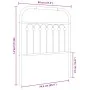 Schwarzes Metallkopfteil 75 cm von , Kopf- und Fußteile - Ref: Foro24-376626, Preis: 39,05 €, Rabatt: %