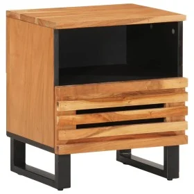Mesita de noche de madera maciza de acacia 40x34x46 cm by , Nightstands - Ref: Foro24-377468, Price: 44,95 €, Discount: %